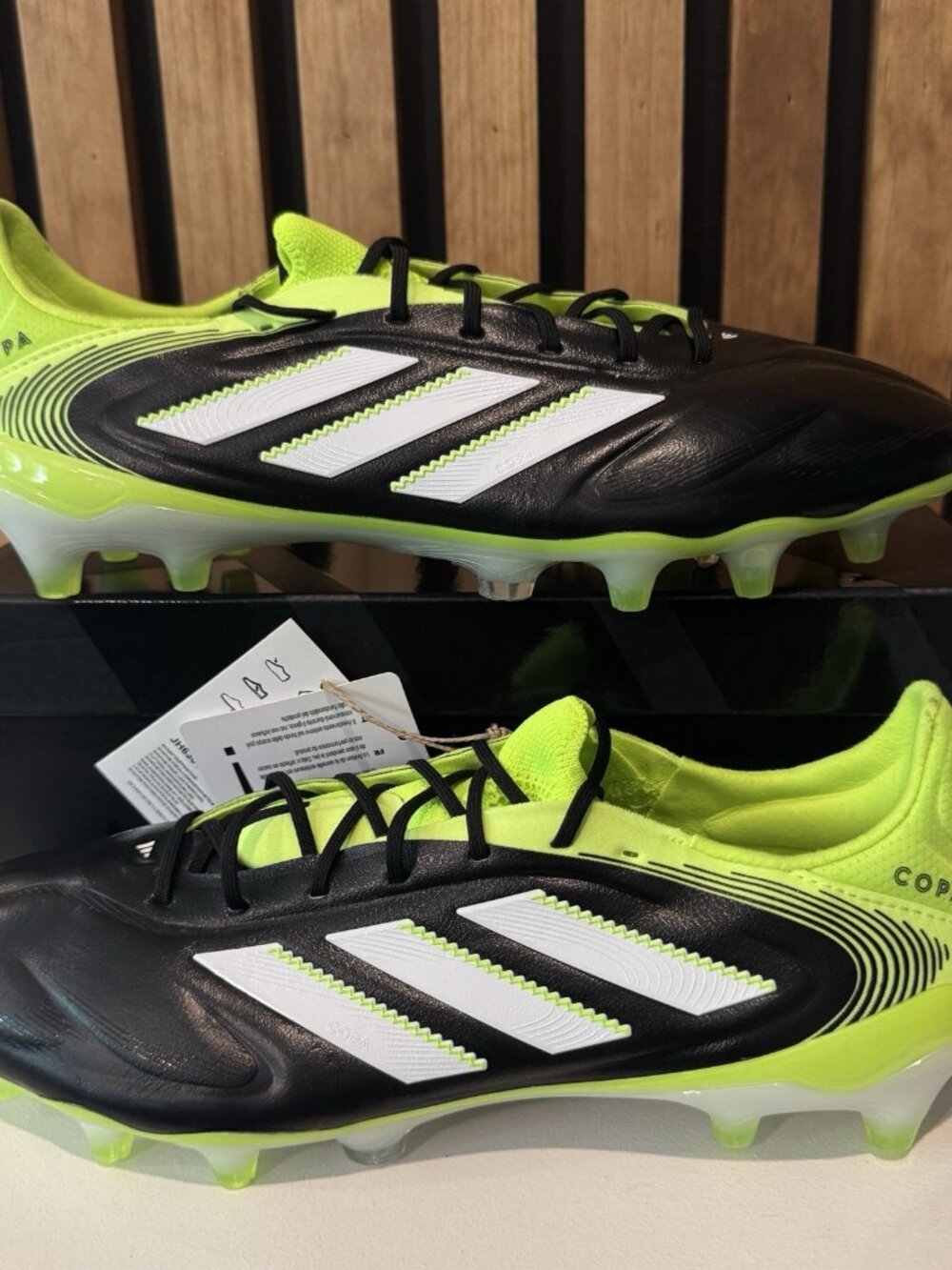 SIZE 9.5 MENS - adidas Copa Pure 3 Elite FG Black Lemon Soccer Cleat JH6304 $250